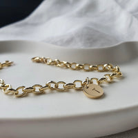 Gold Charm Bracelet With Sun Charm