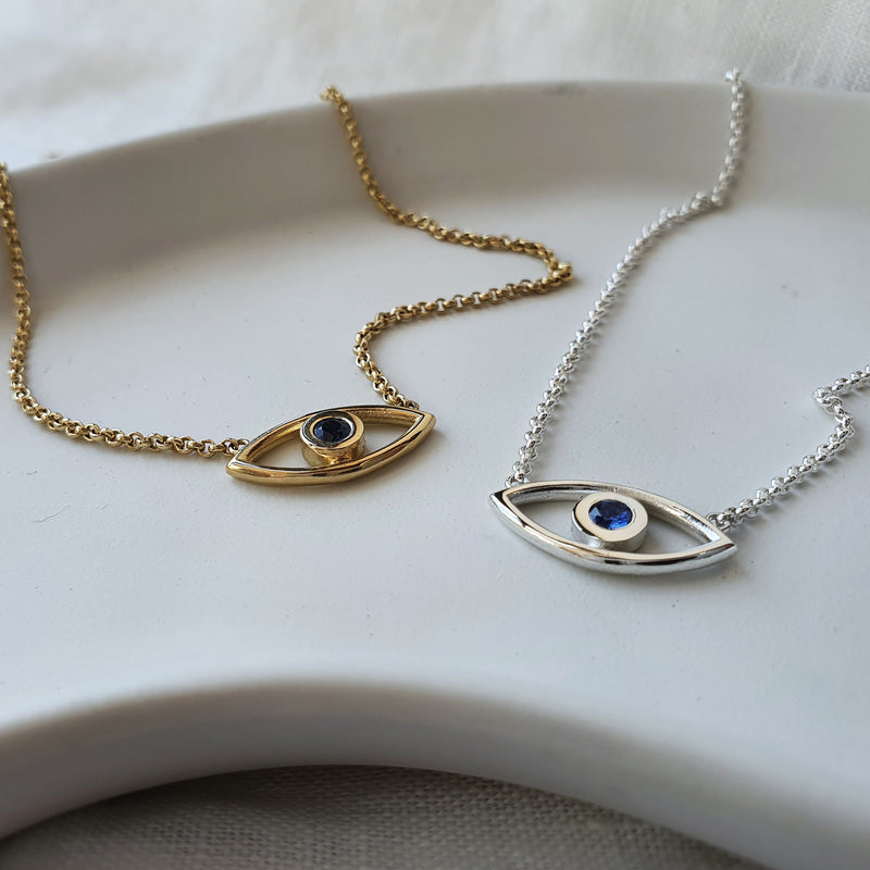 Gold Evil Eye Necklace