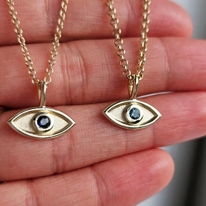 Gold Evil Eye Pendant Necklace