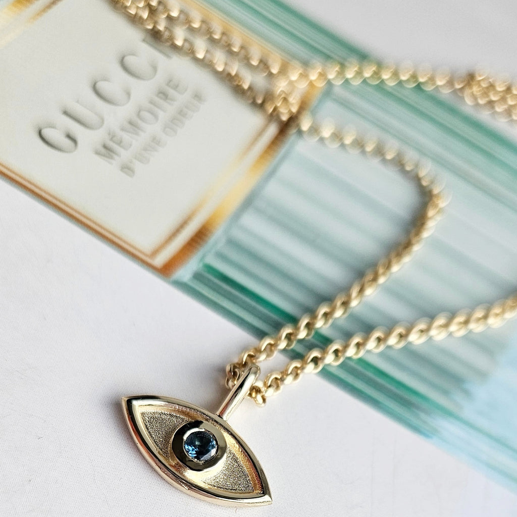 Gold Evil Eye Pendant Necklace