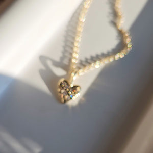 Starlight Perfectly Imperfect Heart Necklace- Gold