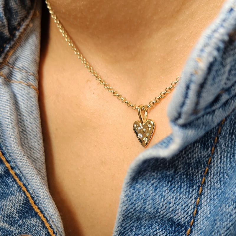 Starlights Perfectly Imperfect Heart Necklace- Gold