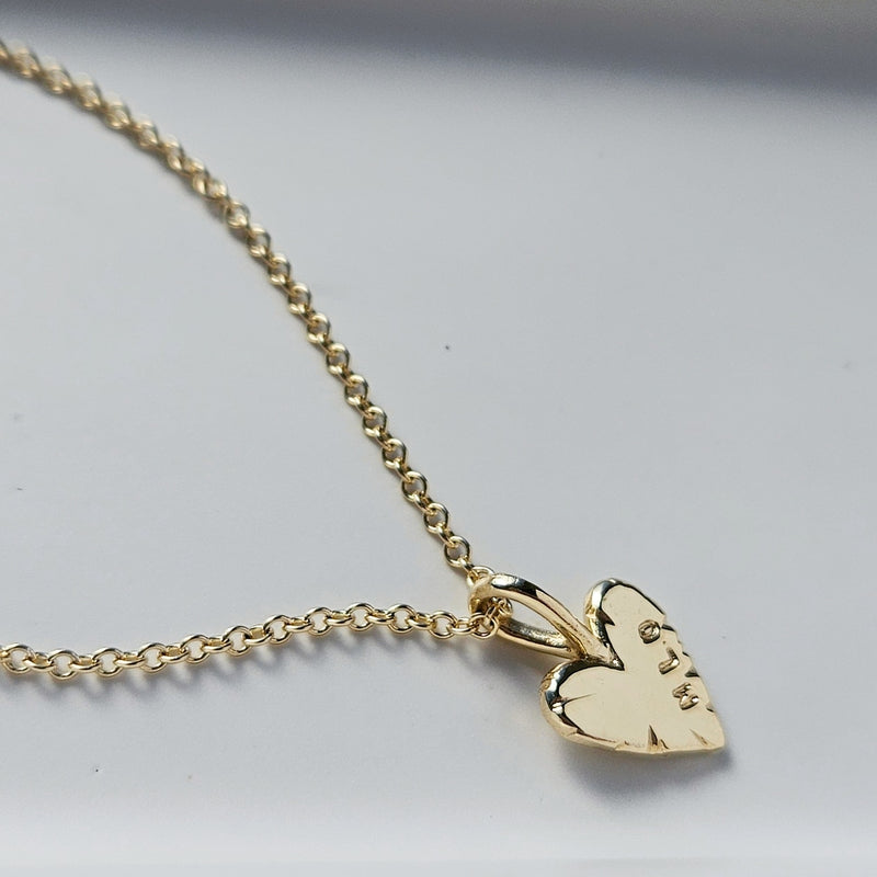 Gold Perfectly Imperfect Heart Necklace