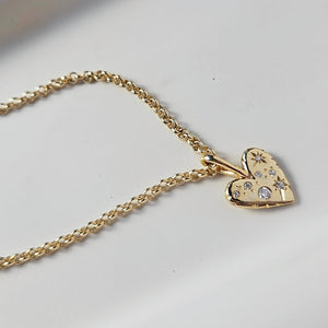 Starlights Perfectly Imperfect Heart Necklace- Gold