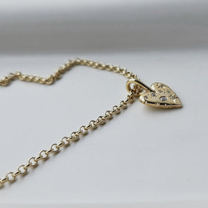 Starlights Perfectly Imperfect Heart Necklace- Gold