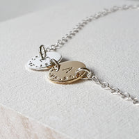 Sirius Necklace Mixed Metal (2 discs)