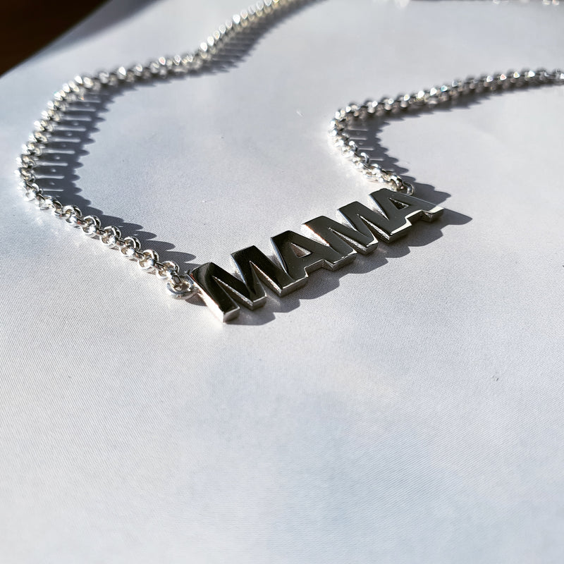 Sterling Silver MAMA Necklace