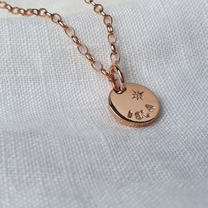 Rose Gold Small Sun- Pendant