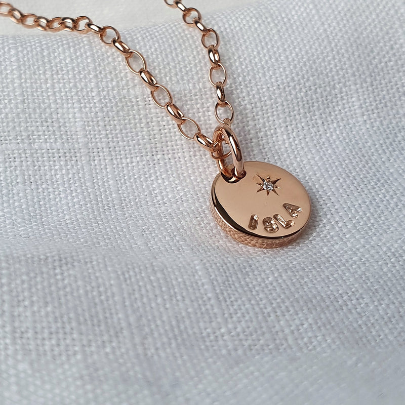 Rose Gold Small Sun- Pendant