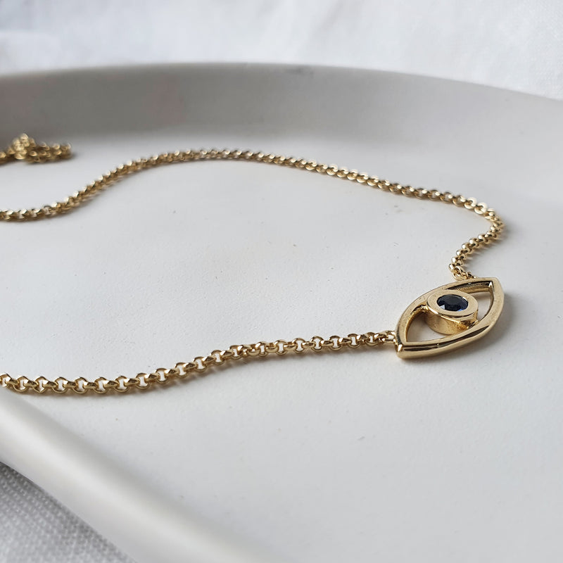 Gold Evil Eye Necklace