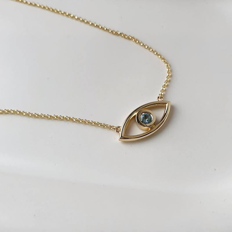 Gold Evil Eye Necklace