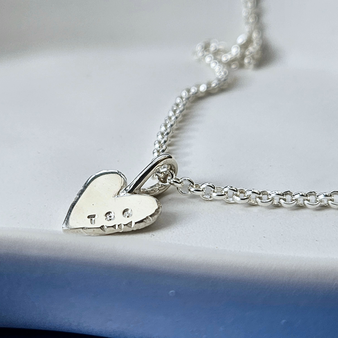 Perfectly Imperfect Heart Necklace- Sterling Silver