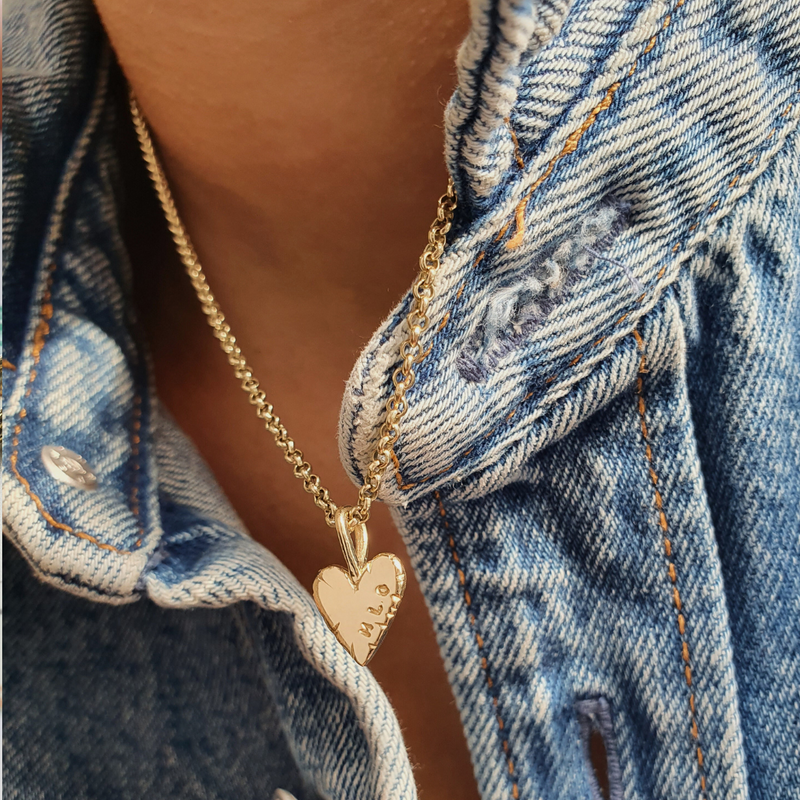 Gold Perfectly Imperfect Heart Necklace