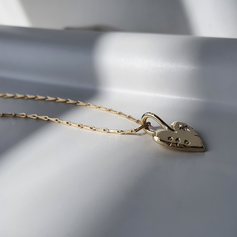 Gold Perfectly Imperfect Heart Necklace