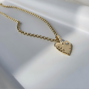 Gold Perfectly Imperfect Heart Necklace