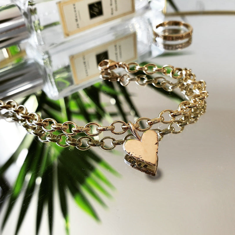 Gold Charm Bracelet with Perfectly Imperfect