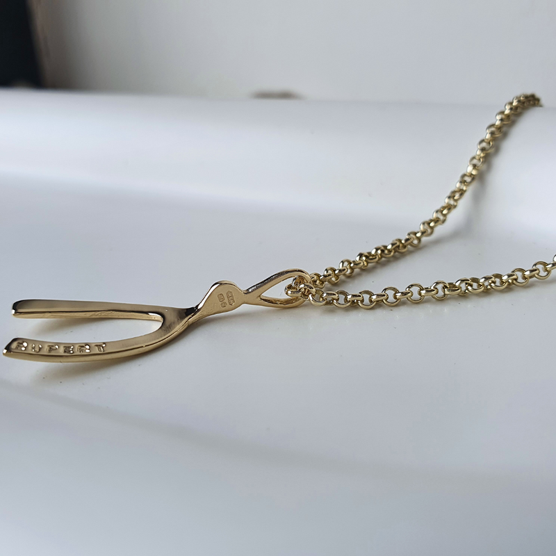 Gold Wishbone Necklace