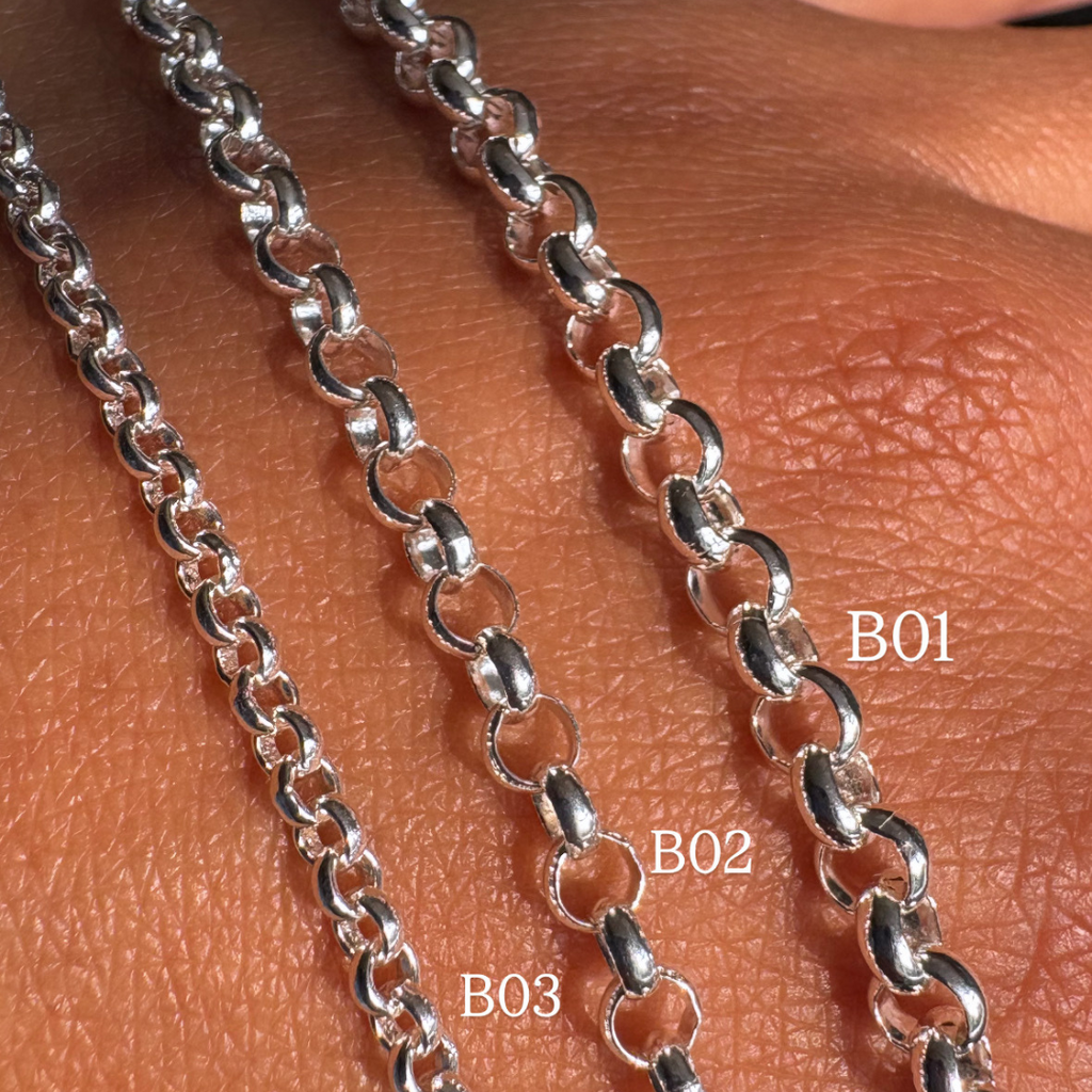 Sterling Silver Belcher Necklace Chains