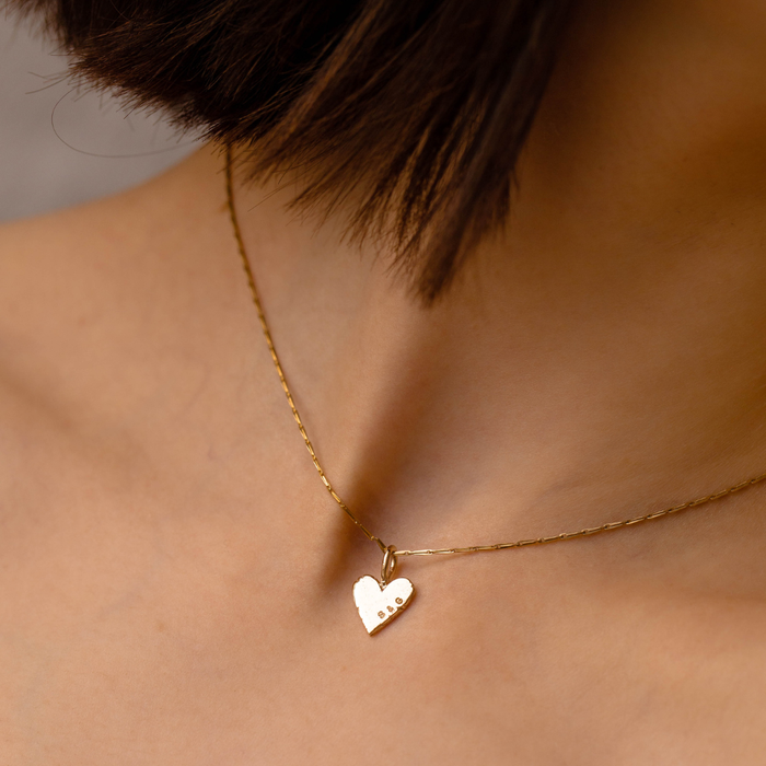 Gold Perfectly Imperfect Heart Necklace