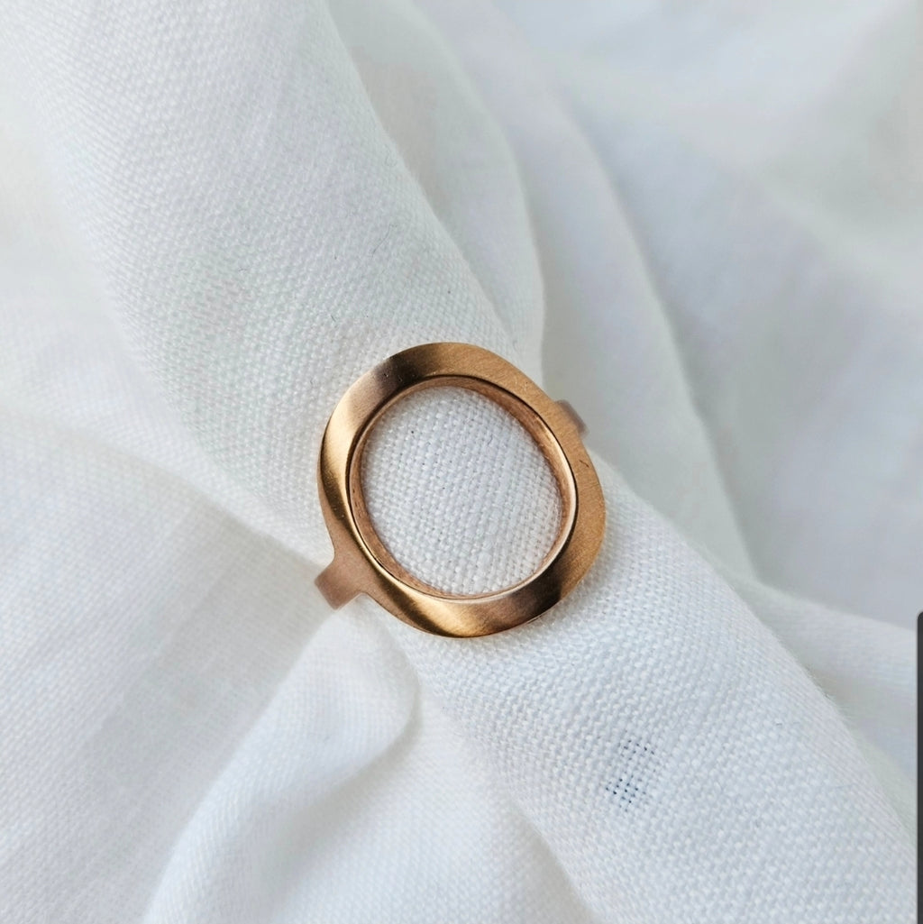Rose Gold Open Circle Sarin Ring