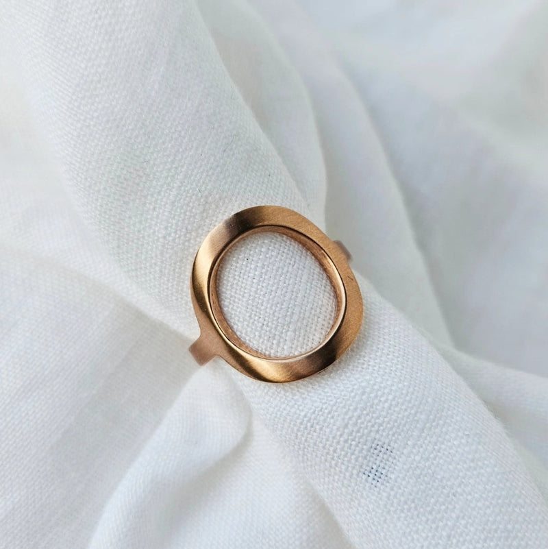 Rose Gold Open Circle Sarin Ring