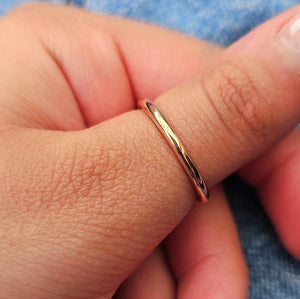 Rose Gold Chunky Chara Stacking Rings