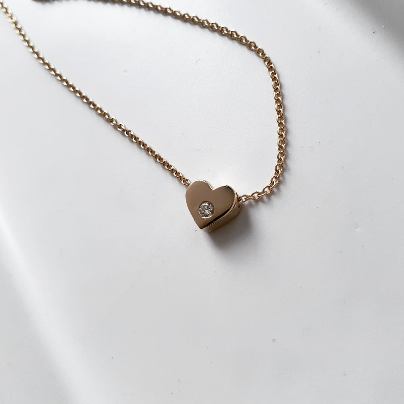 Gold Starlight Rana Heart Necklace