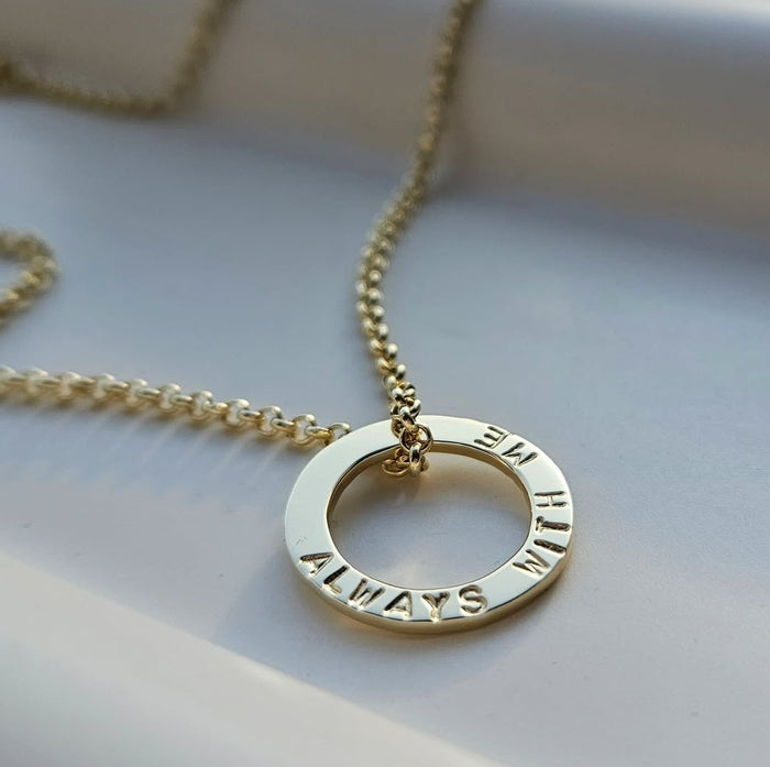 Gold Sarin Open Circle Necklace