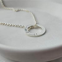 Sterling Silver Sarin Open Circle Necklace