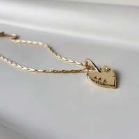 Gold Perfectly Imperfect Heart Necklace
