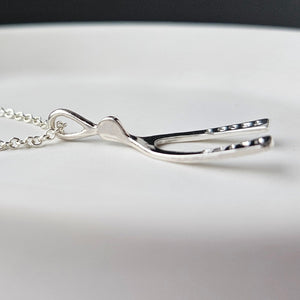 Wishbone Necklace- Sterling Silver