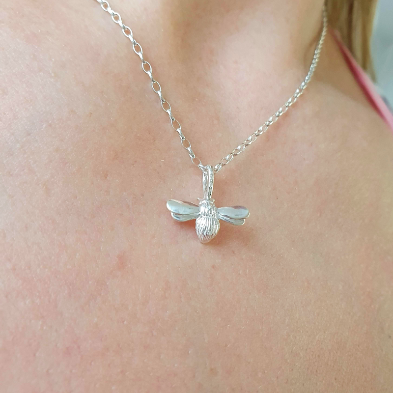 Sterling Silver Bee Necklace