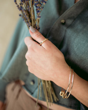 Gold Miram Textured Bangle