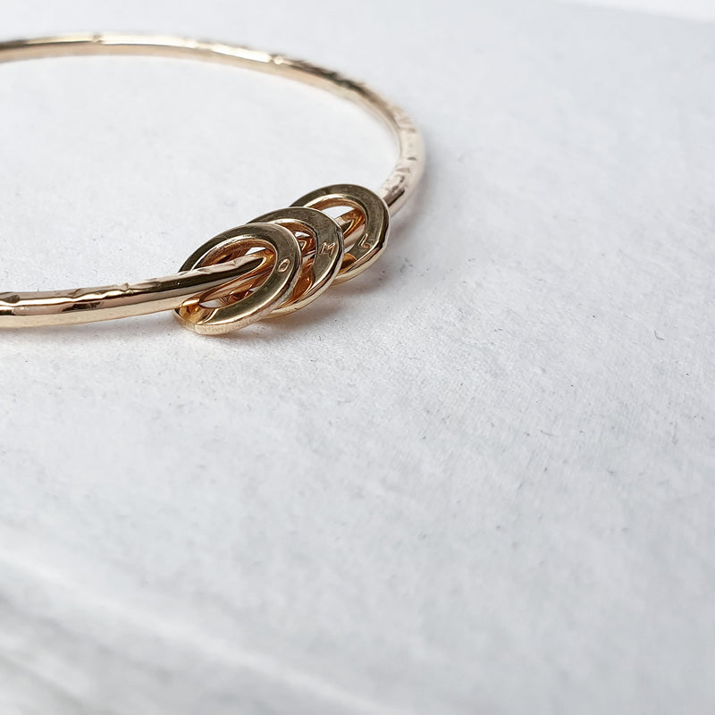 Gold Miram Textured Bangle