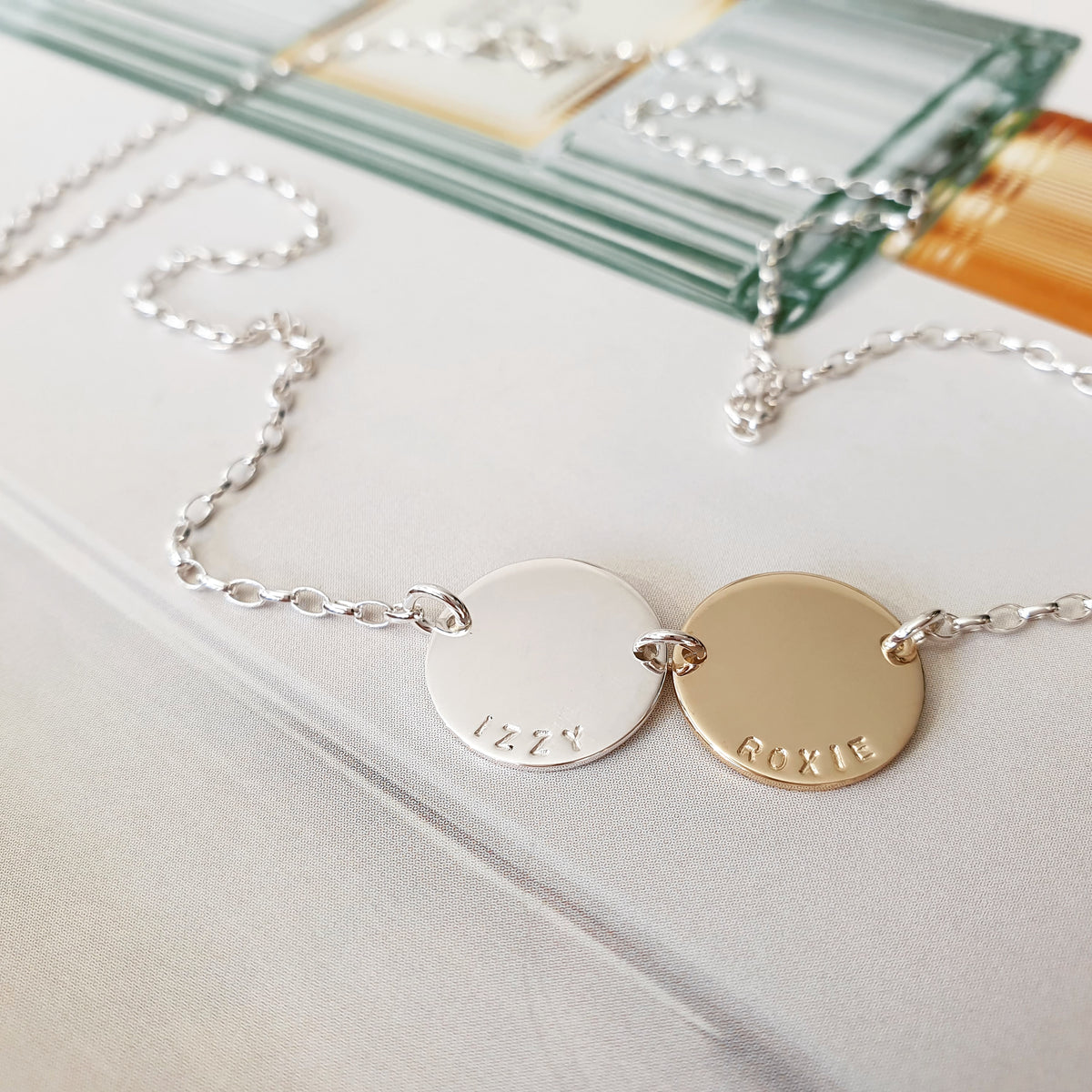 Sirius Necklace Mixed Metal (2 discs)