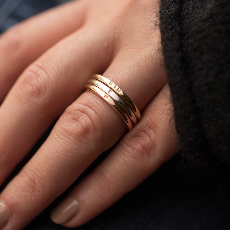 Gold Mini Signet Ring- Alya Ring