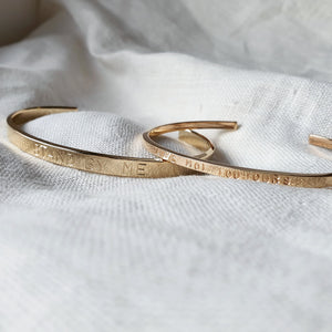 Gold Slim Cuff Bangle