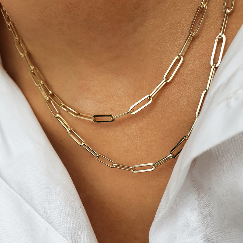 Gold Paperclip Chain