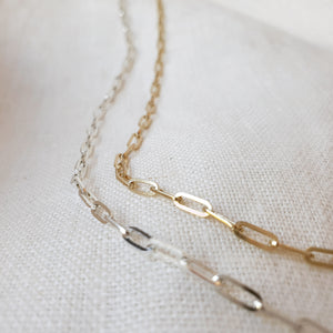 Mini Paperclip Chain- Gold