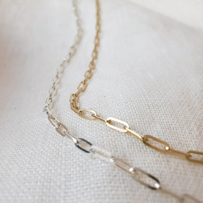 Gold Mini Paperclip Chain