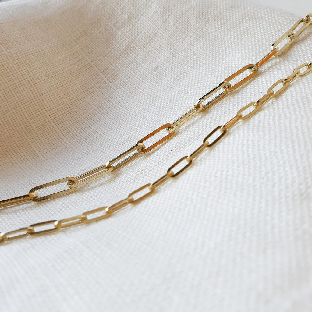 Gold Mini Paperclip Chain