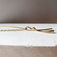 Gold Wishbone Necklace